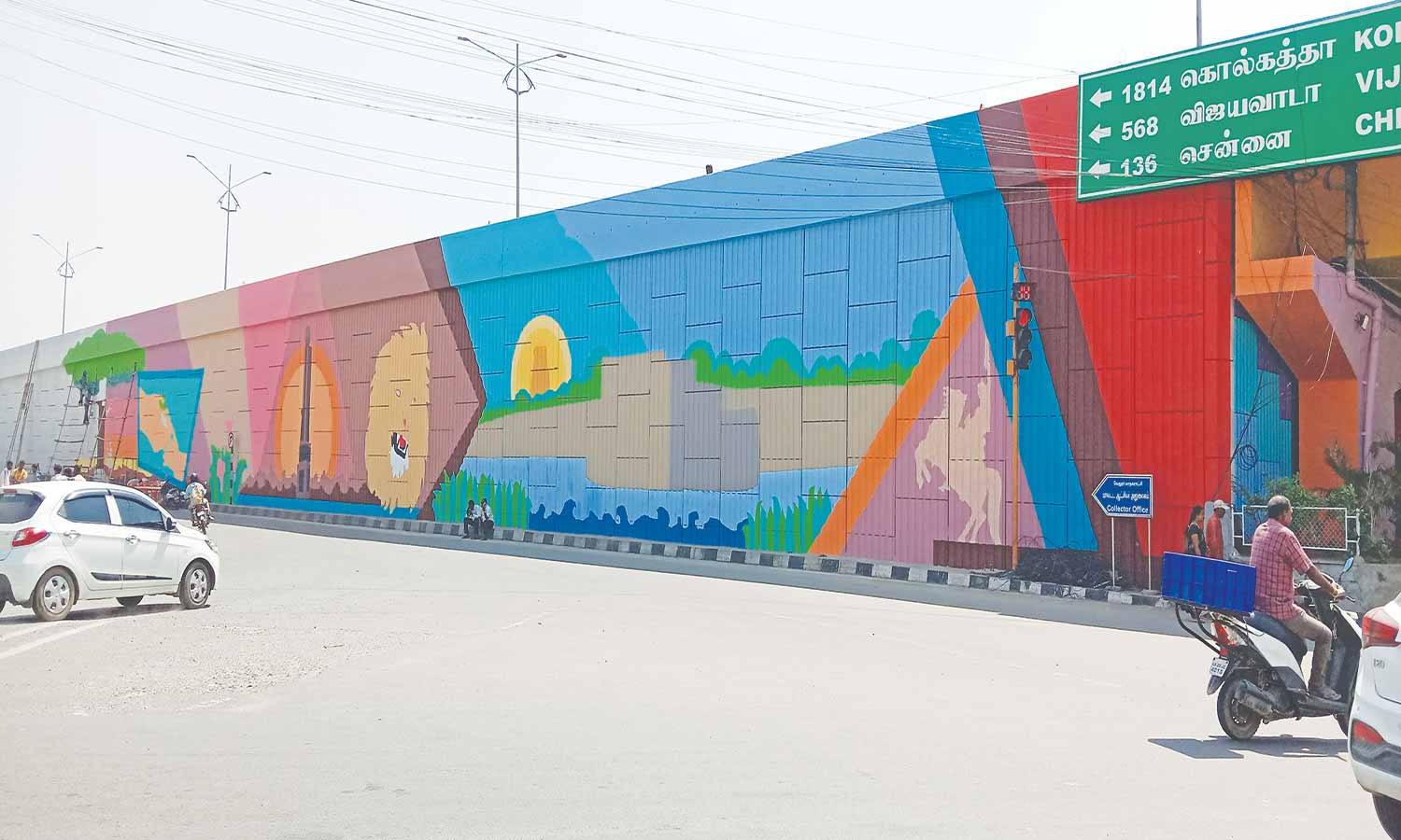 வேலூர் கிரீன் சர்க்கிள் மேம்பாலத்தில் கோட்டை கொத்தளம், சிப்பாய் புரட்சி