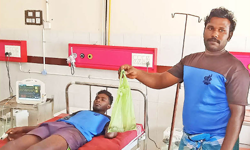 போடி அருகே கடித்த பாம்புடன் ஆஸ்பத்திரிக்கு வந்த வாலிபரால் பரபரப்பு