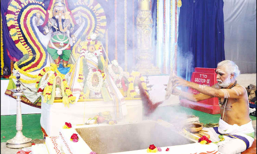 திருப்பதி கபிலேஸ்வரர் கோவிலில் கணபதி ஹோமம் நிறைவு