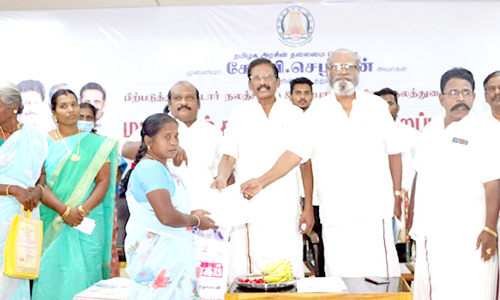 திருப்பனந்தாளில், பிற்படுத்தப்பட்ட, சிறுபான்மை நலத்துறை சார்பில் கடன் வழங்கும் சிறப்பு முகாம்