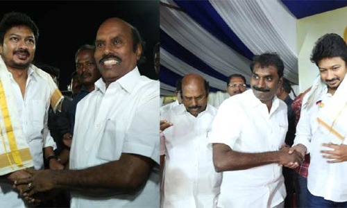 தி.மு.க. மூத்த முன்னோடிகளுக்கு பொற்கிழி- உதயநிதி ஸ்டாலின் வழங்குகிறார்