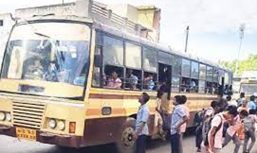 கூடுதல் பஸ் வசதி இயக்க மாணவர்கள் கோரிக்கை