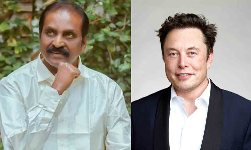 பொய்ச் செய்திக்கும் இழிந்த ரசனைக்கும் இடம் தர வேண்டாம் - எலான் மஸ்க்கிற்கு கோரிக்கை வைத்த வைரமுத்து