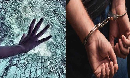 லாரி கண்ணாடி உடைத்த 2 பேர் கைது