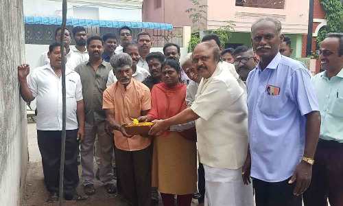 பாதாள வடிகால் பணியை-கென்னடி எம்.எல்.ஏ. தொடங்கி வைத்தார்