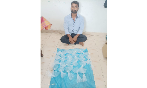 மத்தூர் அருகே  சாராயம் விற்ற வாலிபர் கைது