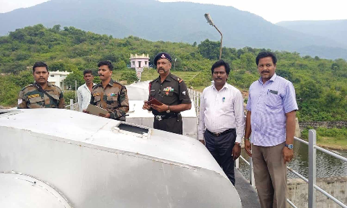குப்பனத்தம் அணையில் பேரிடர் மேலாண்மை, மீட்பு குழுவினர் ஆய்வு