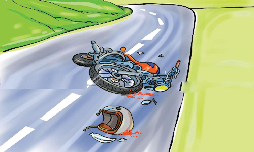 பைக் விபத்தில் மேஸ்திரி பலி