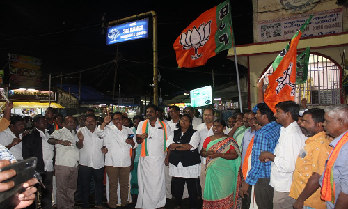 அண்ணாமலையை விடுதலை செய்யக்கோரி பா.ஜ.க.வினர் ஆர்ப்பாட்டம்