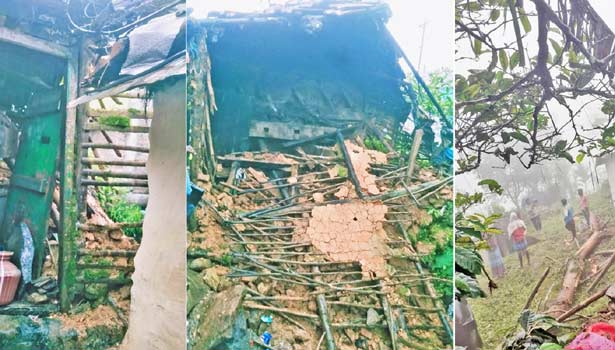 கொடைக்கானலில் தொடர் மழைக்கு 3 வீடுகள் இடிந்து தரை மட்டம்- மின் கம்பிகள் அறுந்து விழுந்தது கொடைக்கானலில் தொடர் மழைக்கு 3 வீடுகள் இடிந்து தரை மட்டம்- மின் கம்பிகள் அறுந்து விழுந்தது