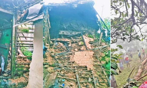 கொடைக்கானலில் தொடர் மழைக்கு 3 வீடுகள் இடிந்து தரை மட்டம்- மின் கம்பிகள் அறுந்து விழுந்தது