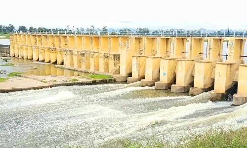 பாலாறு அணைக்கட்டில் இருந்து 872 கன அடி நீர் வெளியேற்றம்