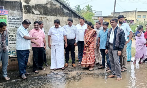 தேங்கிய மழைநீரை அகற்ற தங்கபாண்டியன் எம்.எல்.ஏ. நடவடிக்கை