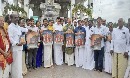 திருமலை திருப்பதி தேவஸ்தானத்தின் கன்னியாகுமரி வெங்கடேஸ்வர பெருமாள் கோவிலில் பவித்ர உற்சவ ஊர்வலம்