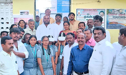 சங்கரன்கோவிலில் நூலகத்தில் மெய்நிகர் நூலகப்பிரிவு தொடக்கம்-  ராஜா எம்.எல்.ஏ. பங்கேற்பு