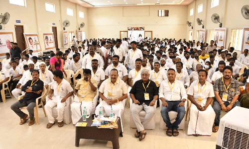 வாலாஜாவில் திராவிட மாடல் பயிற்சி பாசறை கூட்டம்