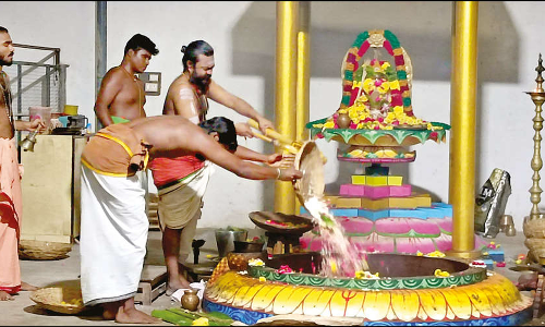 பிளாஞ்சேரி கைலாசநாதர் கோவிலில் பவுர்ணமி ஜெயமங்களா யாகம்