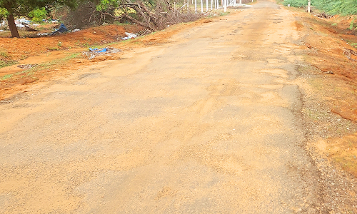 உடன்குடி அருகே பழுதான சாலையை சரி செய்ய வேண்டும் - பொது மக்கள் கோரிக்கை