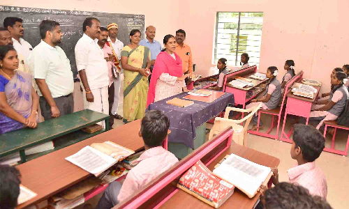 பாப்பிரெட்டிப்பட்டி அருகே சலசப்பாடி மலைக்கிராமத்தில்  சாலை வசதி அமைப்பதற்கு விரைவாக நடவடிக்கை எடுக்கப்படும்  -கலெக்டர் சாந்தி தகவல்