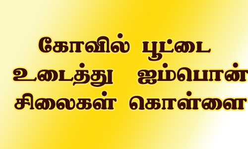 மல்ல சமுத்திரம் அருகே  கோவில் பூட்டை உடைத்து ஐம்பொன் சிலைகள் கொள்ளை