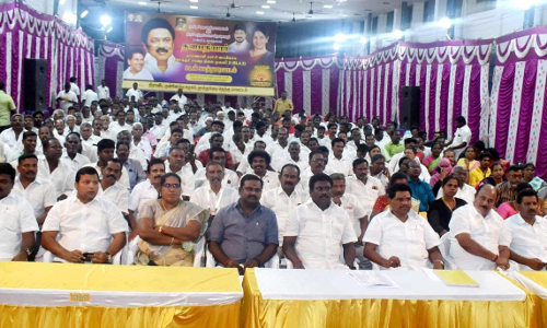 திருச்செந்தூரில் தி.மு.க. வாக்குச்சாவடி முகவர்களுக்கான கலந்துரையாடல் நிகழ்ச்சி- அமைச்சர் அனிதா ராதாகிருஷ்ணன் பங்கேற்பு