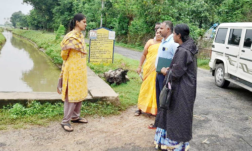 மழையால் பாதிக்கப்பட்ட இடங்கள் ஆய்வு