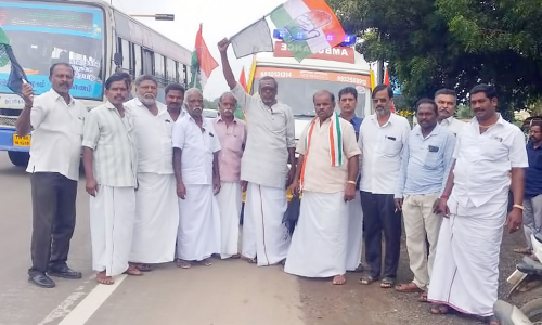 ராகுல்காந்தி நடைபயணத்தில் இறந்த தஞ்சை நிர்வாகிக்கு அஞ்சலி