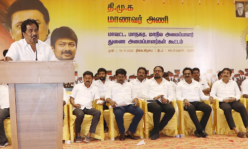 பாசிசத்தை நுழைய விடாத வகையில் மாணவரணி மாநாடு நடைபெறும்-அமைச்சர் பேச்சு