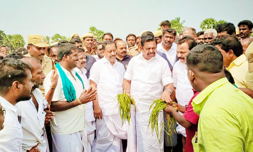 அதீத மழையால் பாதிக்கப்பட்ட சீர்காழி பகுதிகளில் எடப்பாடி பழனிசாமி ஆய்வு