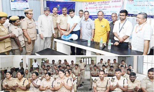 ஆயுதப்படை வீரர்களுக்கு விபத்து தடுப்பு குறித்து  விழிப்புணர்வு