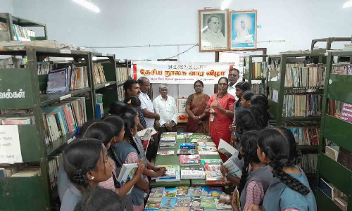 உடுமலையில் தேசிய நூலக வார விழா கொண்டாட்டம்