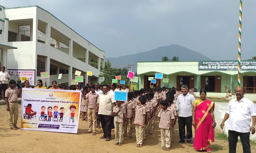 மாற்றுத்திறனாளிகளுக்கான விழிப்புணர்வு பேரணி