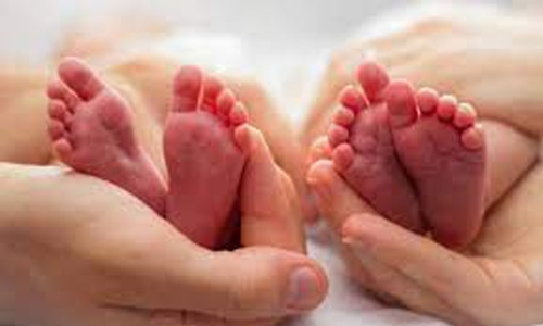 வீட்டில் பெண்ணுக்கு இரட்டை குழந்தைகள் பிறந்தது
