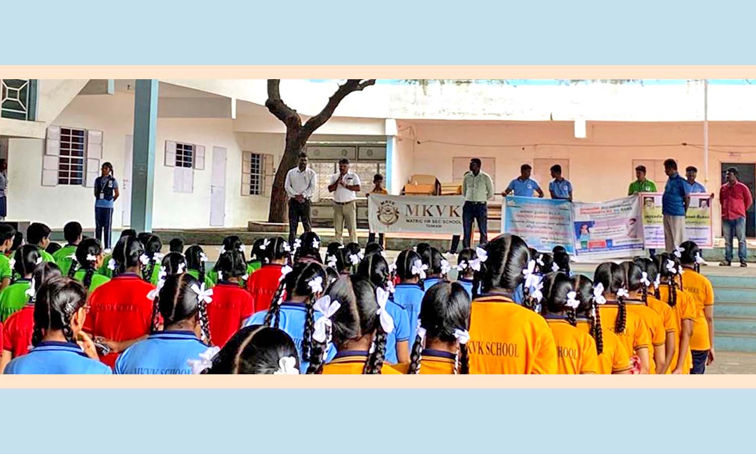 தென்காசி எம்.கே.வி.கே. மெட்ரிக் பள்ளியில் தூய்மை பாரத விழிப்புணர்வு முகாம் தென்காசி எம்.கே.வி.கே. மெட்ரிக் பள்ளியில் தூய்மை பாரத விழிப்புணர்வு முகாம்