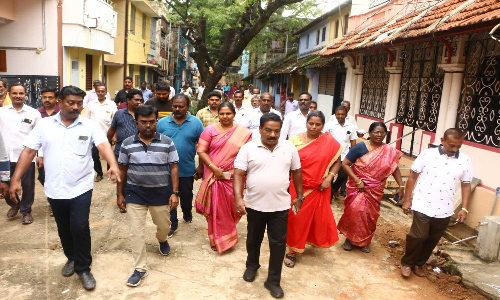 நாகர்கோவில் மாநகராட்சி 10-வது வார்டில் மேயர் மகேஷ் ஆய்வு