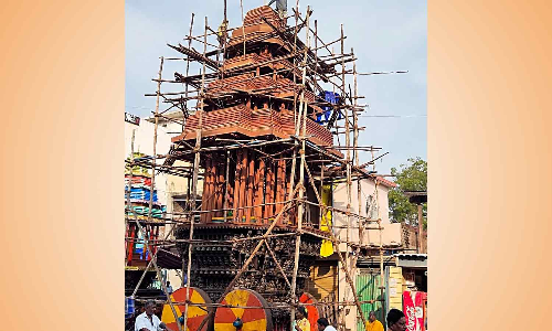 அருணாசலேஸ்வரர் கோவில் பெரிய தேர் சீரமைப்பு