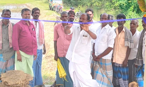 நுணாக்காடு ஊராட்சியில் மயான கொட்டகை திறப்பு