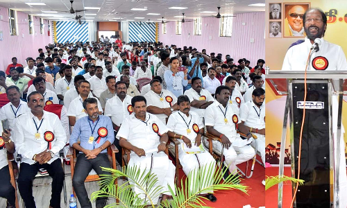 திருச்செந்தூரில் இளைஞர்களுக்கு திராவிட மாடல் பயிற்சி பாசறை- அமைச்சர் அனிதா ராதாகிருஷ்ணன், திருச்சி சிவா எம்.பி. பங்கேற்பு