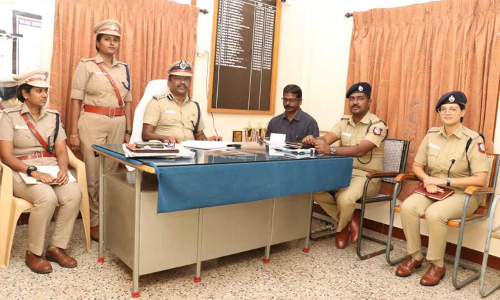 கோவை சரக டி.ஐ.ஜி முத்துசாமி ஆய்வு