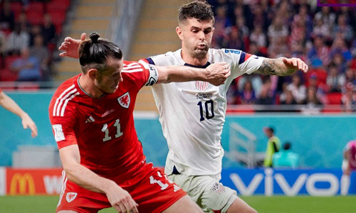 உலக கோப்பை கால்பந்து - அமெரிக்கா, வேல்ஸ் அணிகளுக்கு இடையிலான ஆட்டம் டிரா