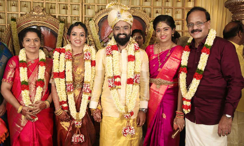 தயாரிப்பாளர் ஜி.தனஞ்ஜெயன் இல்லத் திருமண விழா.. திரைப்பிரபலங்கள் நேரில் வாழ்த்து..