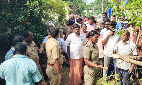 கடலூர் அருகே வீட்டினை இடிக்க  அதிகாரிகளுக்கு எதிர்ப்பு- பரபரப்பு