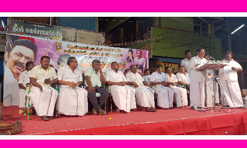 தலைகீழாக நின்றாலும் தமிழகத்தில் பா.ஜனதாவால் காலூன்ற முடியாது-  சங்கரன்கோவில் பொதுக்கூட்டத்தில் ஆர்.எஸ்.பாரதி பேச்சு