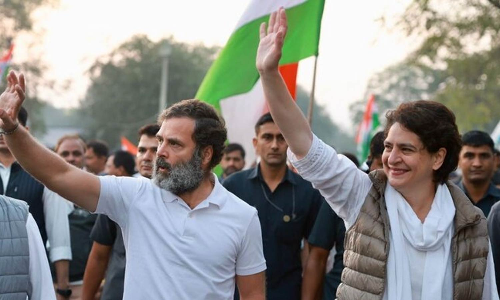 மத்தியப் பிரதேசத்தில் நடைபயணம்- ராகுல் காந்தியுடன் இணைந்த பிரியங்கா காந்தி