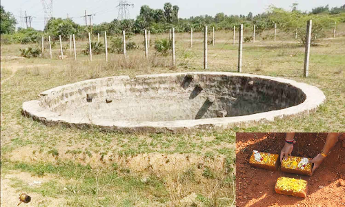 தரைமட்ட கிணறு அமைக்க பூமி பூஜை