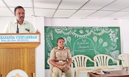விவேகானந்தா வித்யாஷ்ரம் மெட்ரிக் பள்ளியில் பெண்கள் பாதுகாப்பு விழிப்புணர்வு கூட்டம்