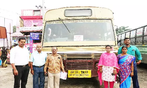 இழப்பீடு வழங்காததால் அரசு பஸ் ஜப்தி