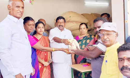 ரேசன் கடையை மாங்குடி எம்.எல்.ஏ. திறந்து வைத்தார்