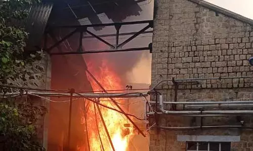 பழனி அருகே தனியார் நூற்பாலையில் பாய்லர் வெடித்து தீ விபத்து