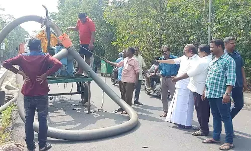 தூர்வாரும் பணி-கென்னடி எம்.எல்.ஏ. ஆய்வு